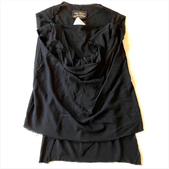 Vivienne Westwood Tops - NEW w/ TAGS Vivienne Westwood Black Sueno Blouse Top EU 44 US 10 12 L
